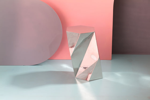 Delaunay Stool - Polished - White Studios