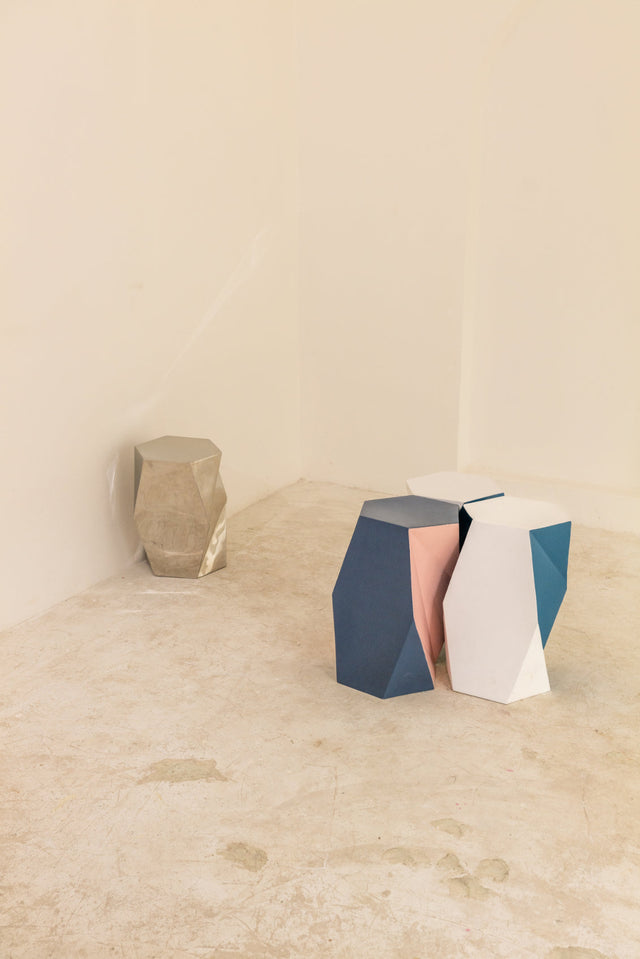 Delaunay Stool - Polished - White Studios